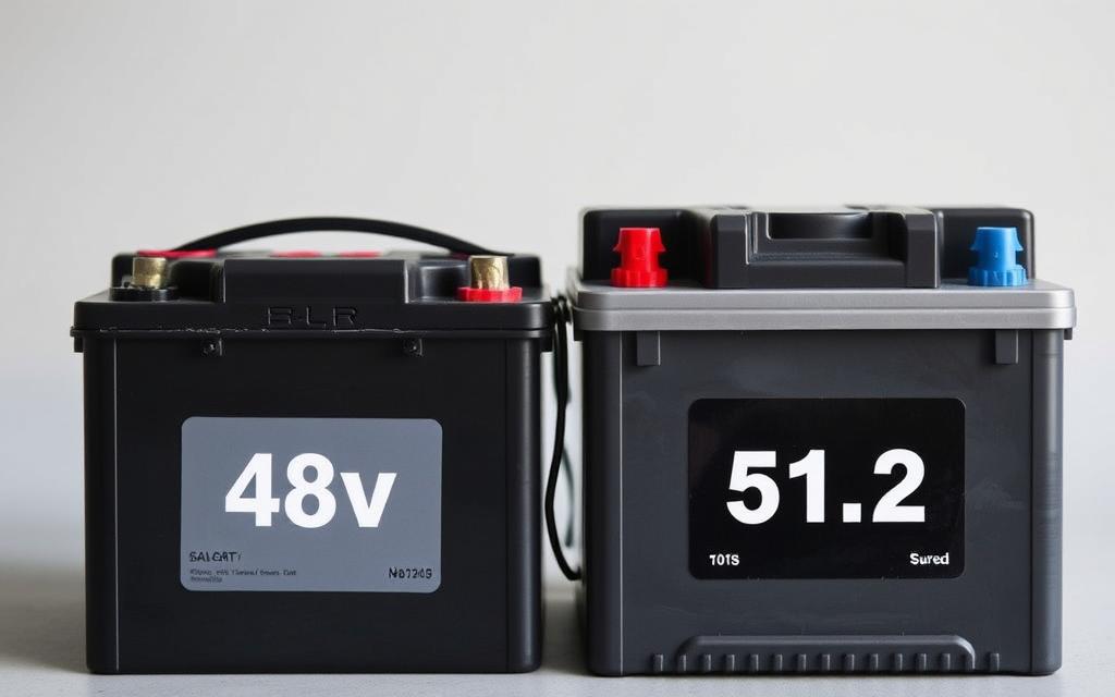 what's the difference between 48v and 51.2v golf cart batteries​