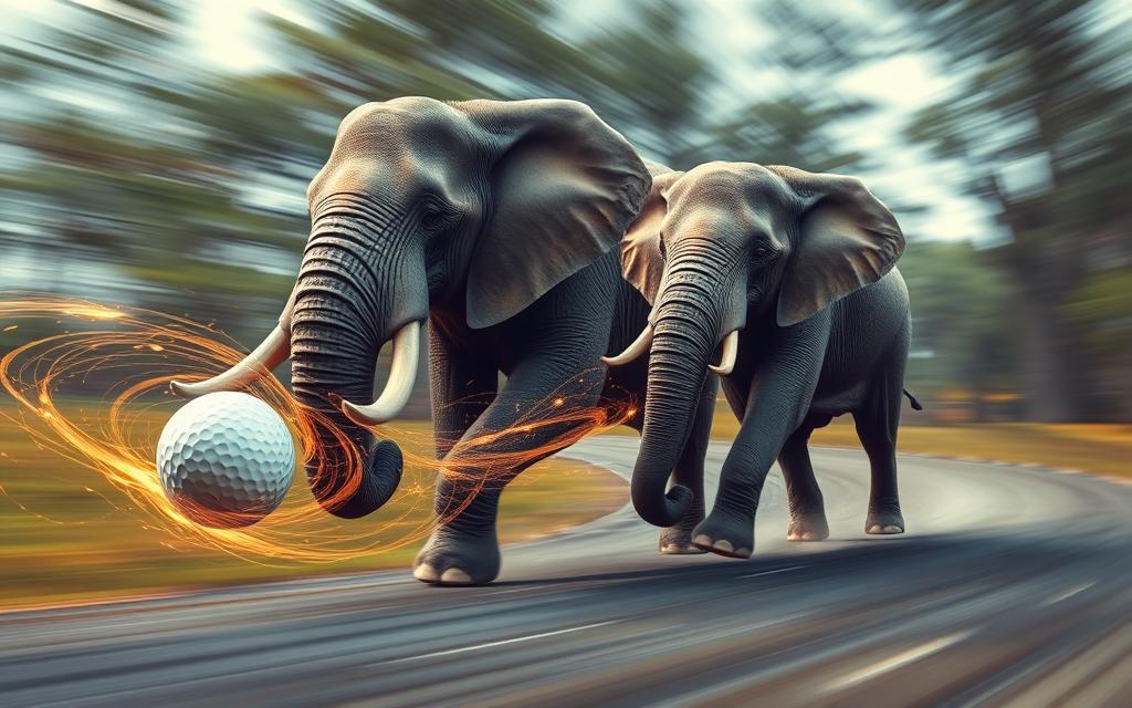 Can a golf ball have the same momentum as an elephant?