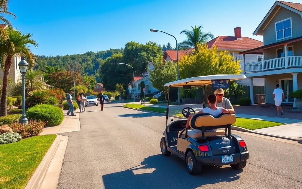 golf cart road use