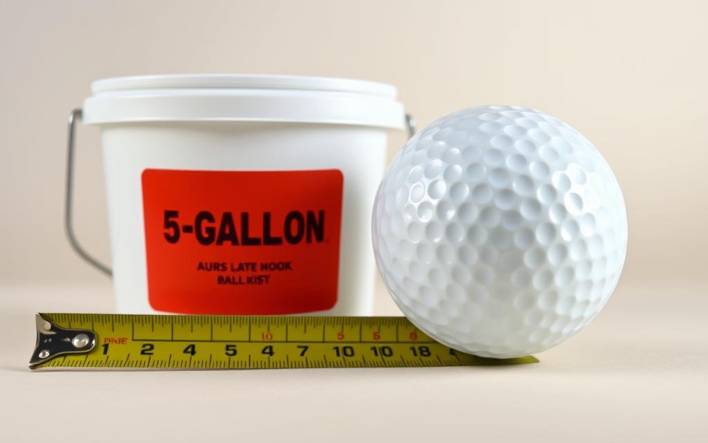 how many golf balls fit in a 5 gallon bucket